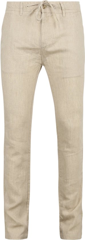 Suitable - Chino Linnen Beige - Heren - Maat L - Modern-fit