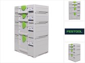 Festool Systainerset SYS3 M 237 ( 204843 ) + SYS3 M 112 ( 204840 ) + SYS3 M 137 ( 204841 ) + SYS3 M 187 ( 204842 ) Gereedschapskoffer, koppelbaar