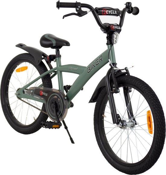 2Cycle Biker kinderfiets 20 inch (6 tot 8 jaar) voor jongens groen van 2Cycle — afbeelding 4