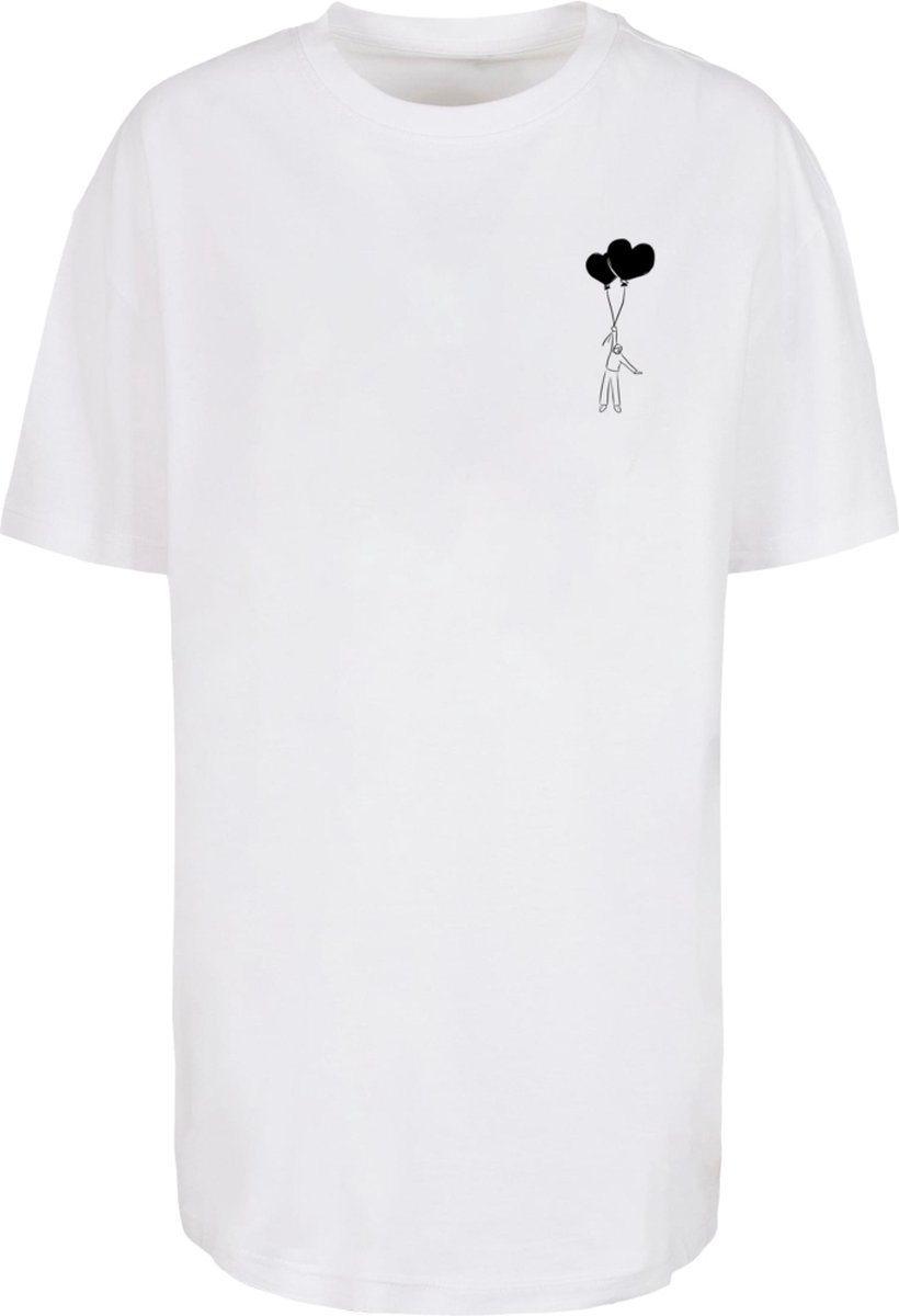 Merchcode - Love In The Air Oversized Boyfriend Dames Tshirt - XL - Wit