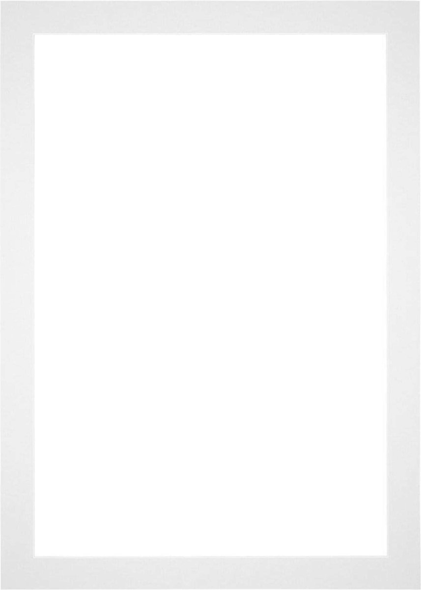 Passe-Partout Fotomaat 18x24 cm - Lijstmaat 25x35 cm - Wit - Museumkarton - Fotolijst niet inbegrepen