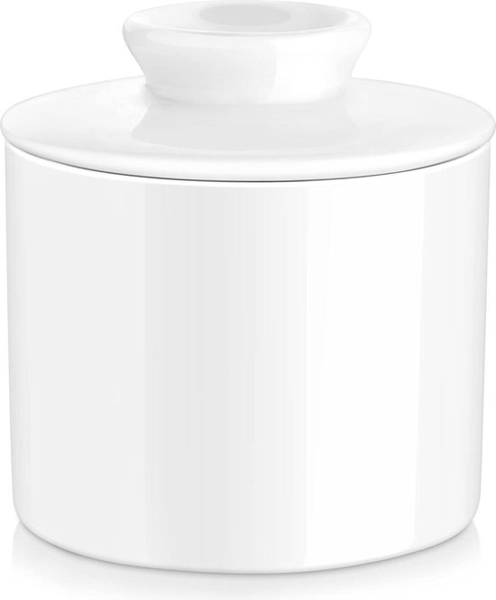 Beurrier Français En Céramique Avec Couvercle Et Couteau à Beurre, Récipient à Beurre Refroidi à L'eau Pour Un Beurre Frais Et Délicat, Design Vintage - 6