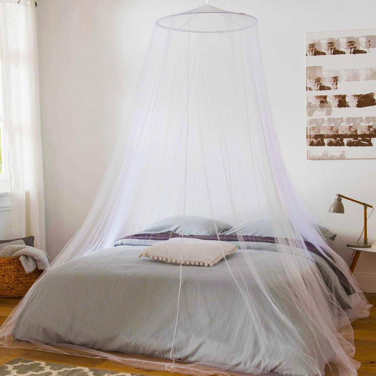 Bed Baldakijn Muggennet Hangend Muggennet Bed Luifel Reizen & Thuis Extra Groot Bedhemel Muggenbescherming