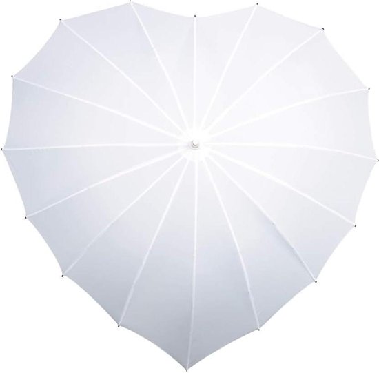 Impliva Falcone Parapluie droit toile en vormen de coeur rouge paraplu, 80 cm, rood (roouge