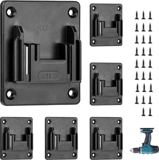 Lot De 5 Supports De Perceuse Compatibles Avec Les Perceuses Makita 18 V Li Ion Avec 20 Vis Cyan Bleu Sans Outil 88875101