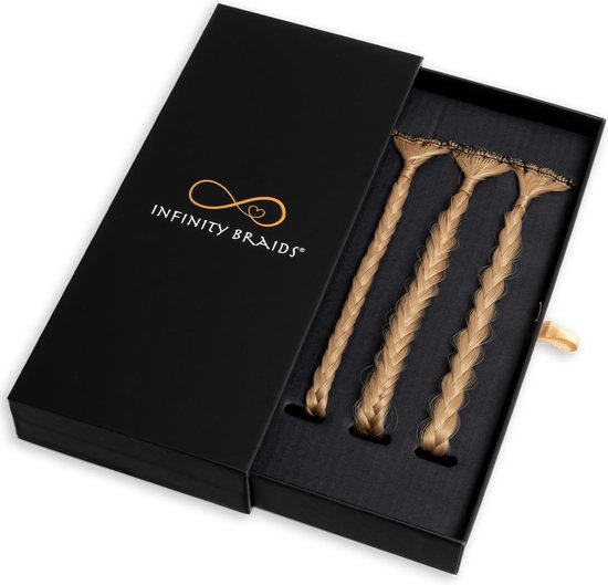 Infinity Braids - Braidies - Set van 3 Clip-in Vlechtjes - Lizzy, Jolie ...