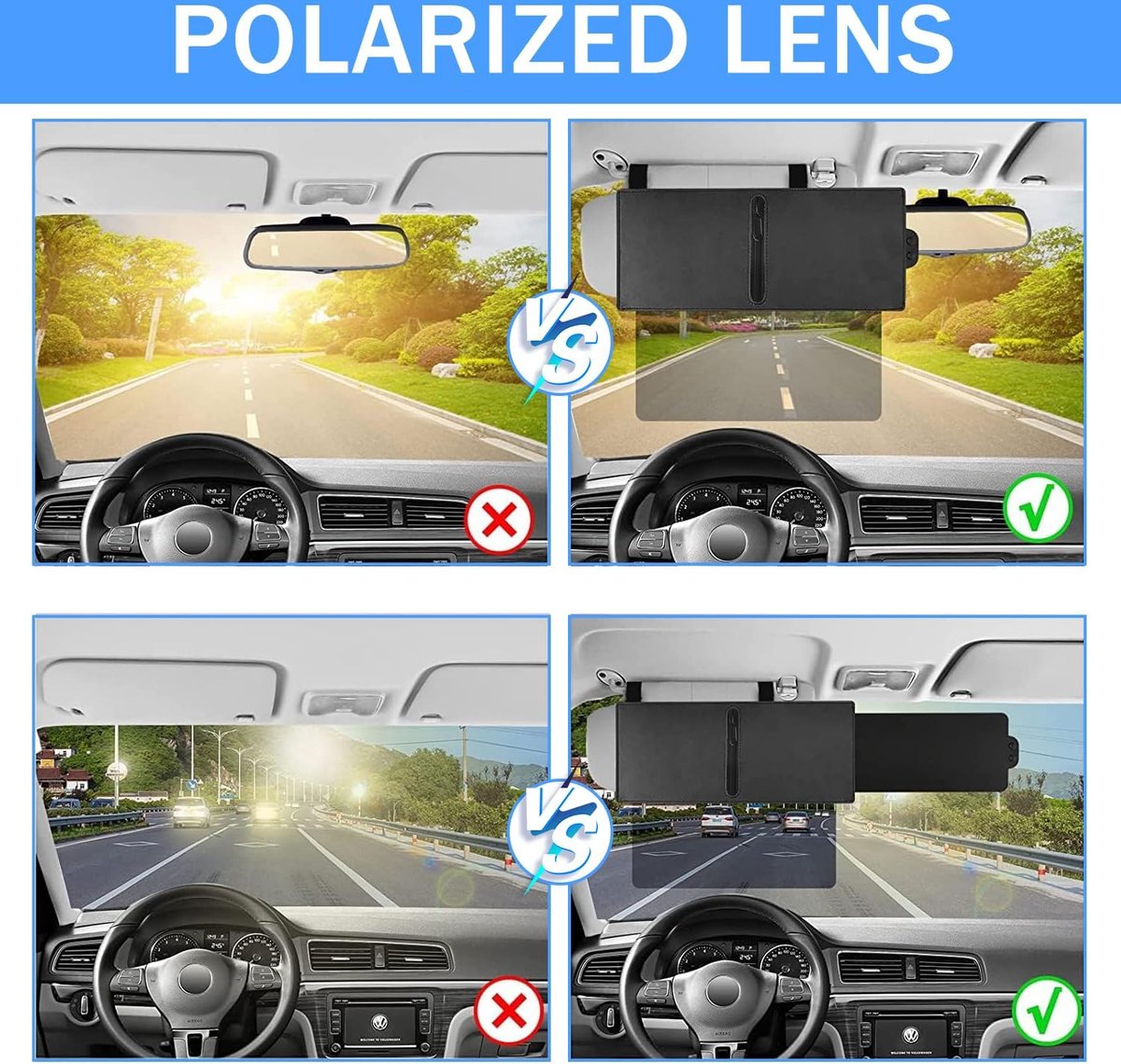 Extension Pare-Soleil Voiture Srvauyea - Anti-éblouissement Polarisé 32x14.5cm | Pour Tous Modèles
