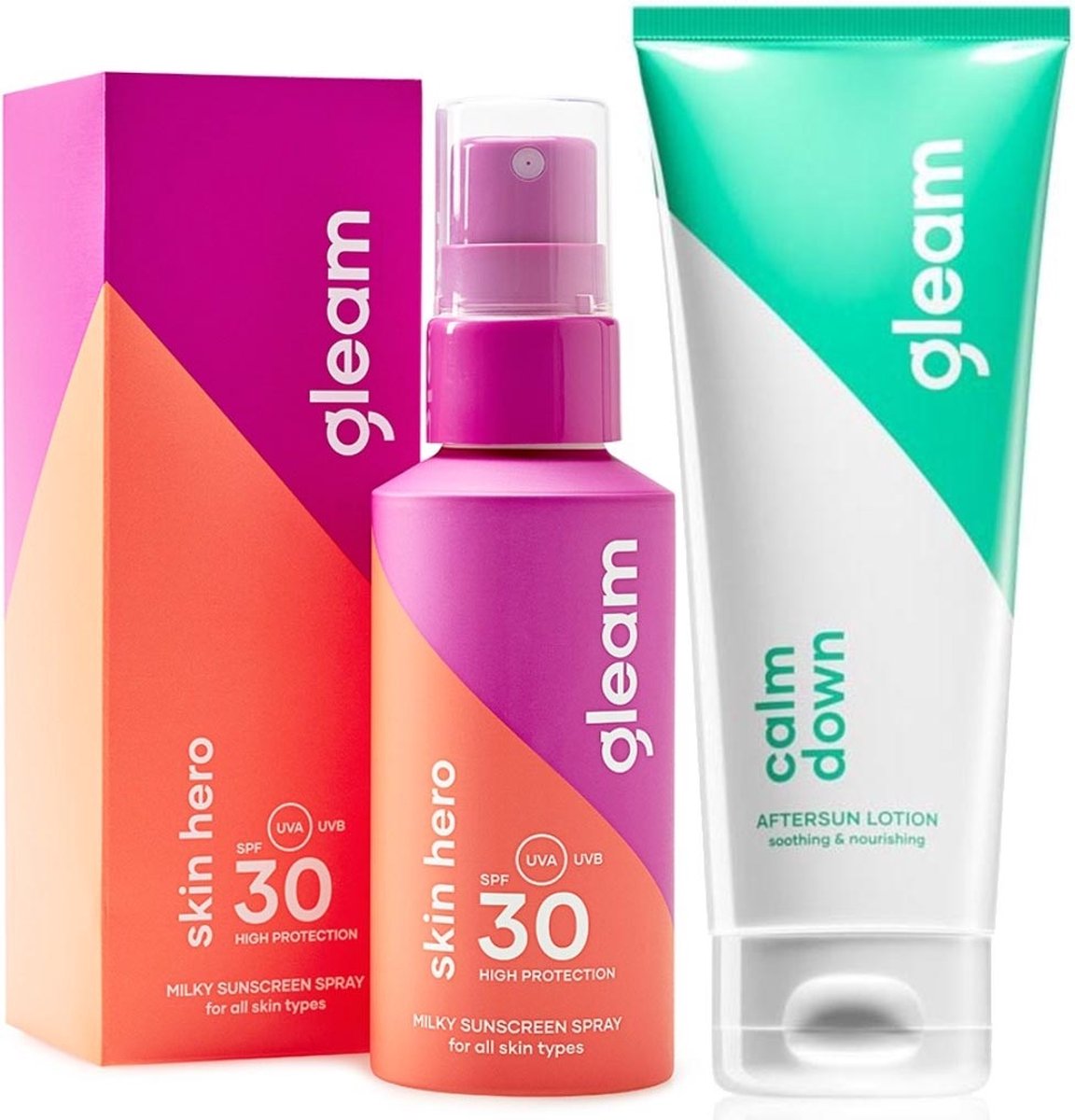 Goedkoopste Gleam - Milky Sunscreen Spray SPF 30 & Aftersun - 2X100ml
