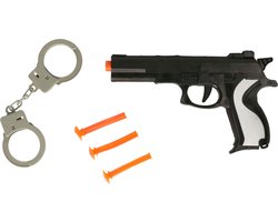 Lg-imports Politieset Met Pistool 5-delig Zwart