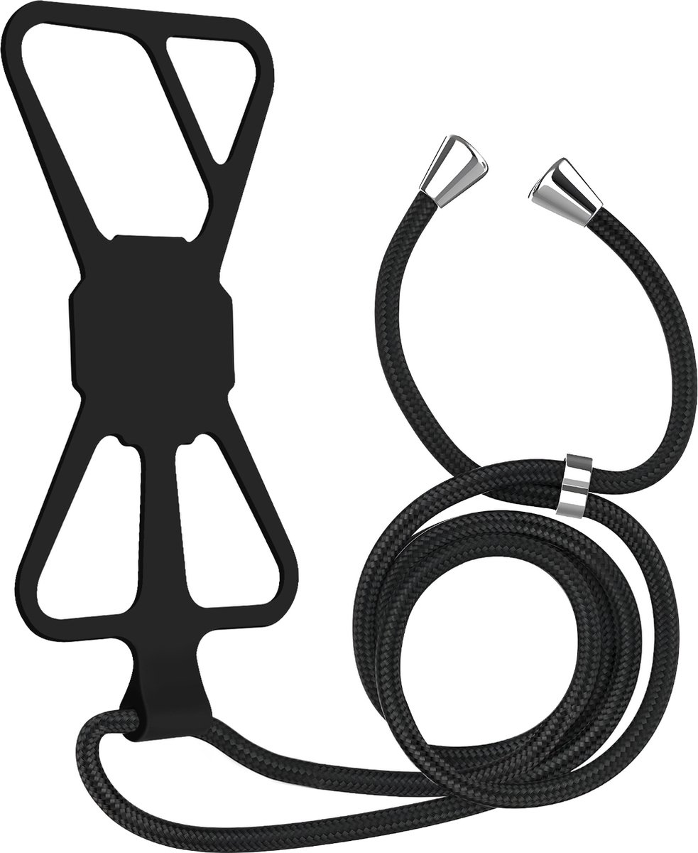 Akashi, Koordhoesje Universele gevlochten nylon riem, Zwart