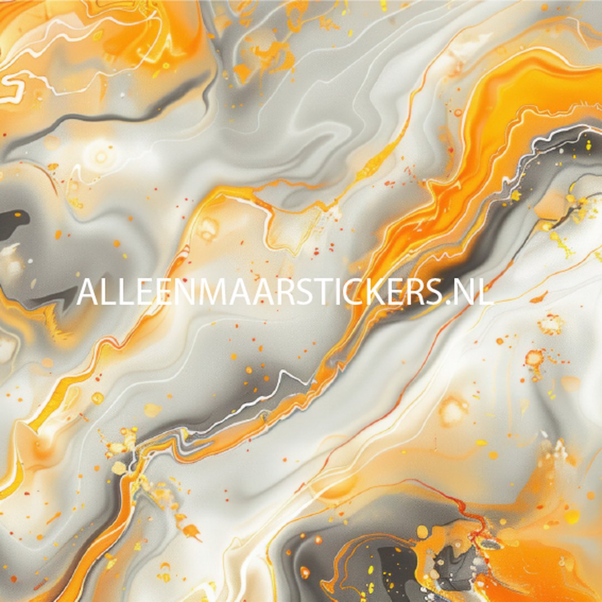 15 tegelstickers marmer oranje met goud 15cm x 15cm - backsplash - peel and stick - plakfolie - voor badkamer, keuken of toilet - zelfklevend