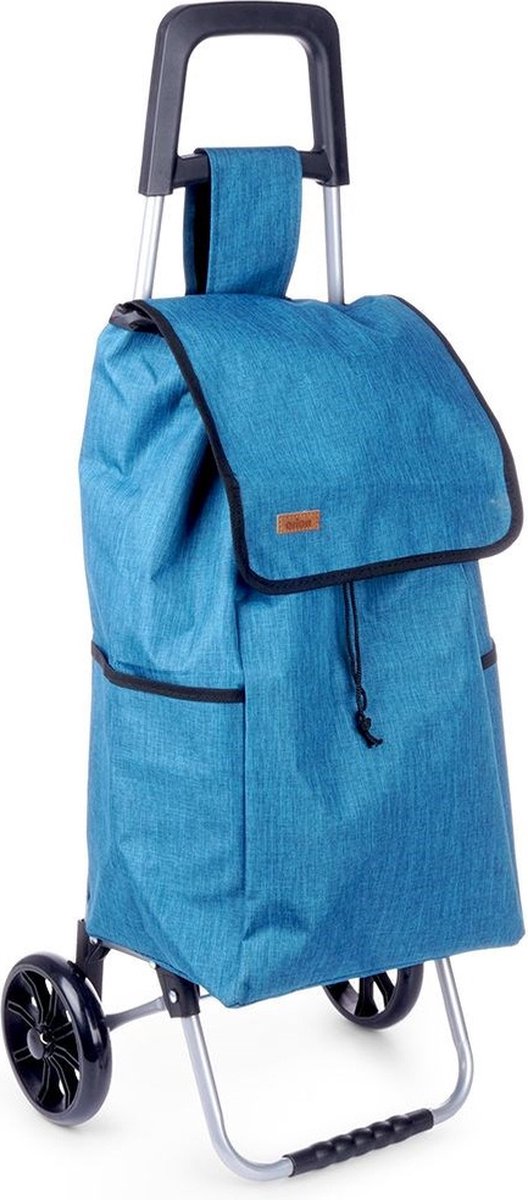 Boodschappentrolley Blauw 40 l - Winkelwagen - Boodschappentas - Trolley - Boodschappenwagen