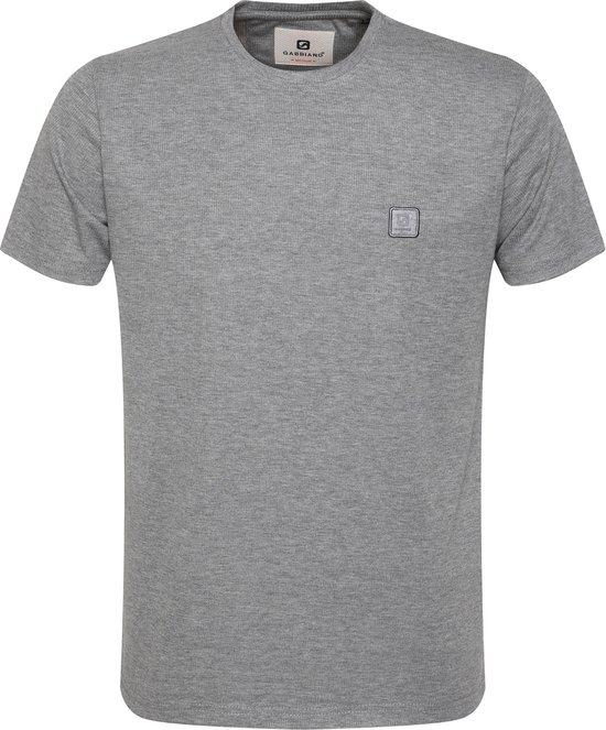 Gabbiano T-shirt T Shirt Met Ribpatroon 14020 202 Grey Mannen Maat - M