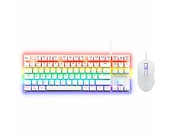Keyboard with Gaming Mouse The G-Lab MERCURY W White