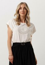 Twinset Milano Knitted T-shirt Tops & T-shirts Dames - Shirt - Ecru - Maat 42