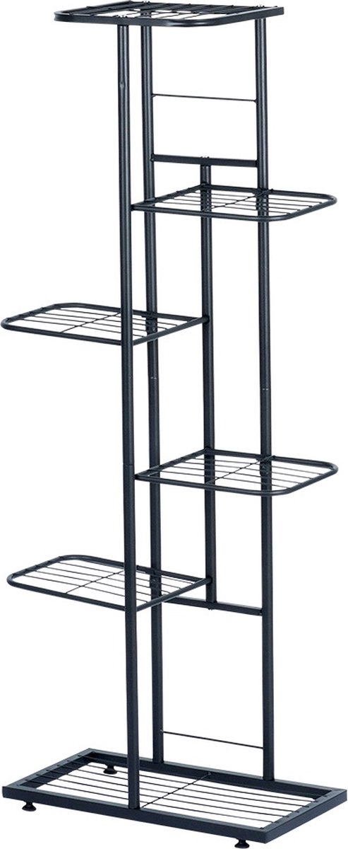 Plantenstandaard Metaal Zwart 6-Niveaus 106 cm - Plantenrek voor Bloempotten