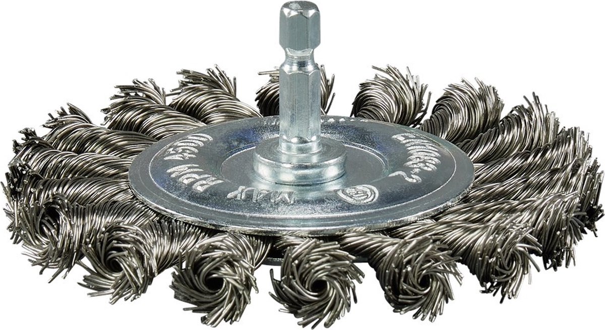 Makita Rondborstel Zeskant 1/4x100mm RVS - D-76722
