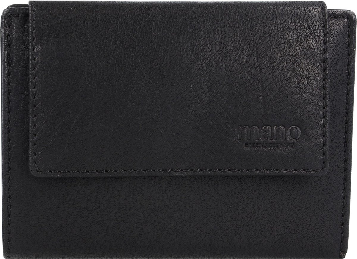 mano Don Simon Portemonnee Leer 14 cm - Dames - Horizontaal - schwarz