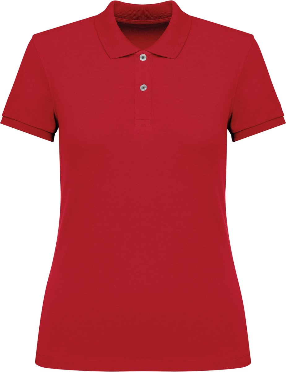Native Spirit Ecologische damespolo in piquétricot NS208 - Poppy Red - M