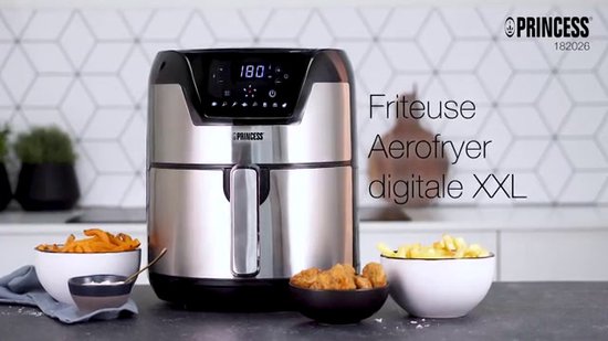Princess 182026 Digitale Aerofryer XXL - Heteluchtfriteuse - Inhoud 4.5 liter