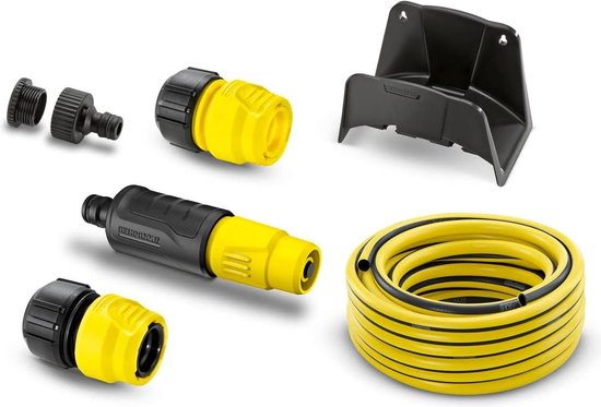 Foto: 15 m k rcher slangset basic 1 2 inch wandhouder primoflex slang spuitstuk g1 kraanstuk g3 4 aqua stop water replacement hose