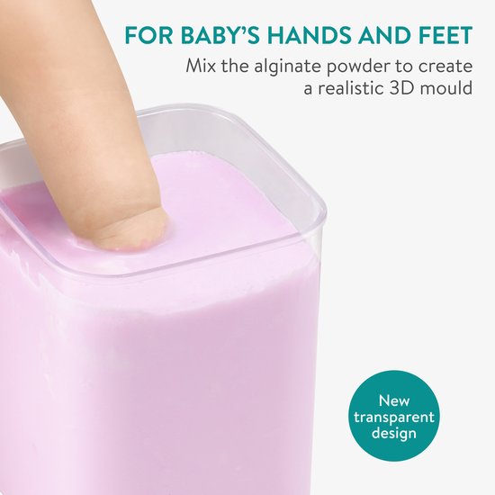 Kristallen baby hand gipsafdruk set met standaard - Leg herinneringen vast met deze 3D gipshand voor je baby - 10 x 10 cm en transparant van GnShopping. — afbeelding 5