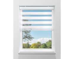 Duo Rolgordijn Lichtdoorlatend - Wit - 207x175cm - Op maat gemaakt