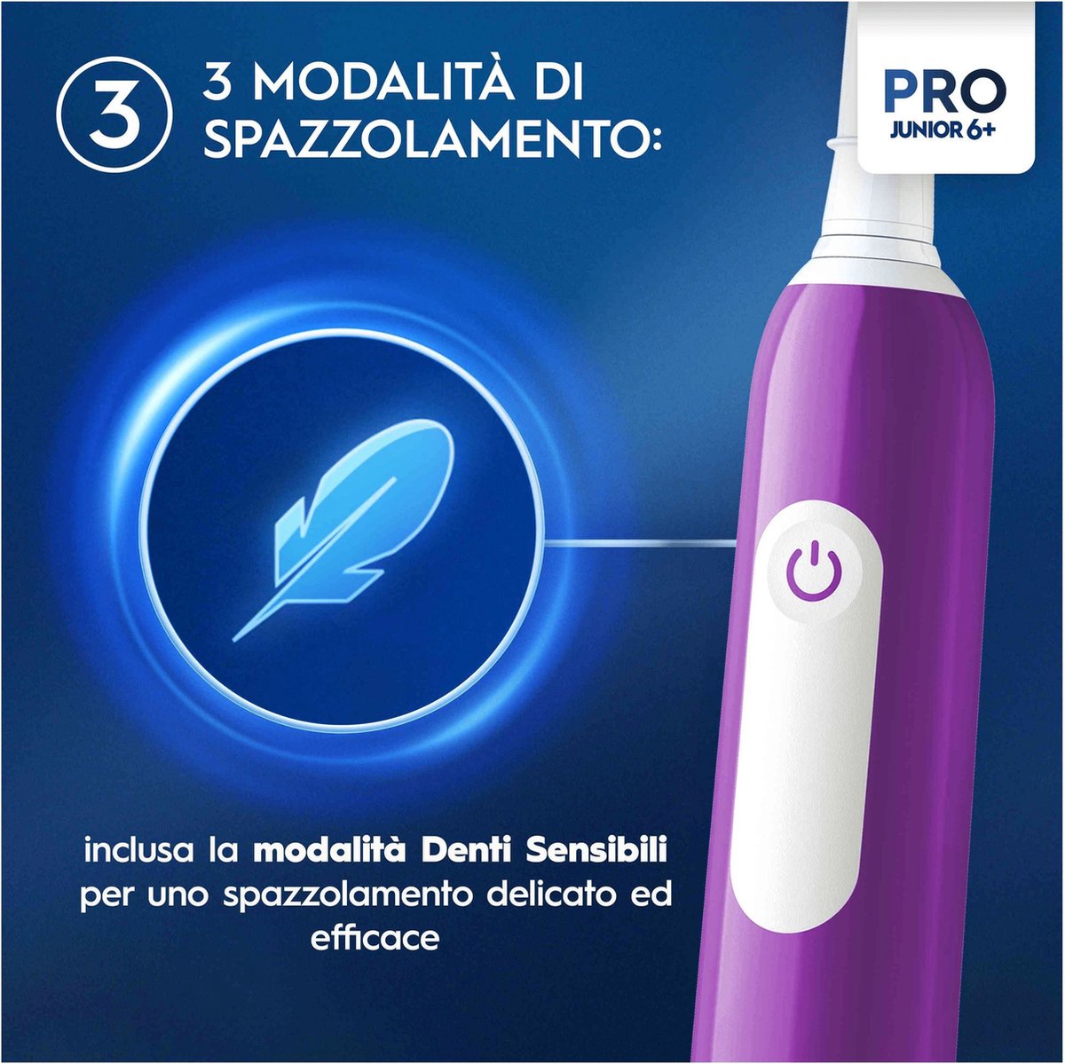 Afbeelding 3 van Oral-B PRO Junior 6+ Paars Elektrische Tandenborstel