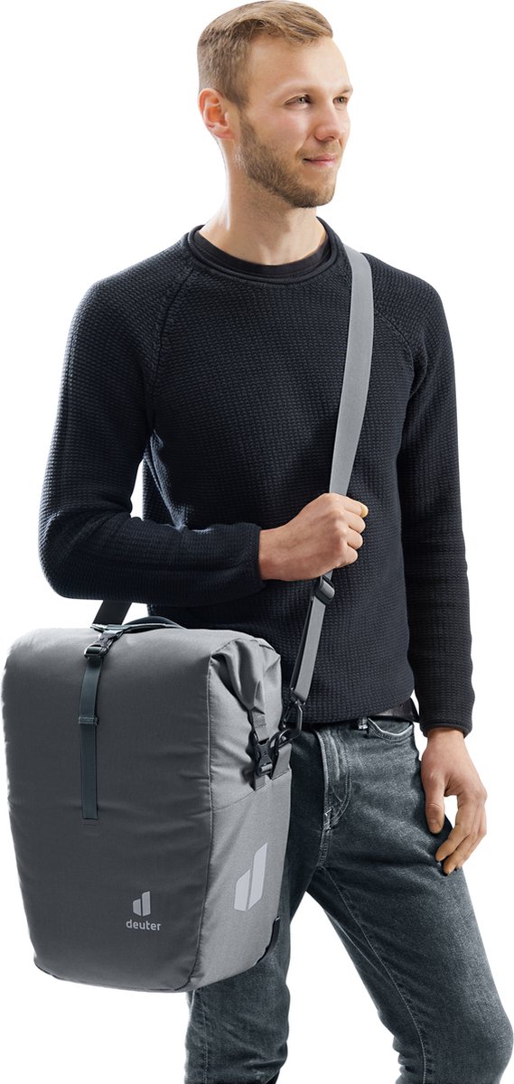 deuter Fietsenzak Valbona Pannier Bag 20 + 5 Graphite Donkergrijs