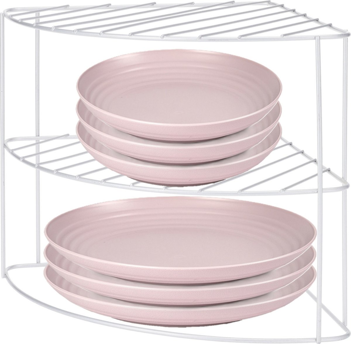 Storage Solutions Keukenrek aanrecht organiser - metaal - grijs - 23 x 23 x 21 cm - pannenrek