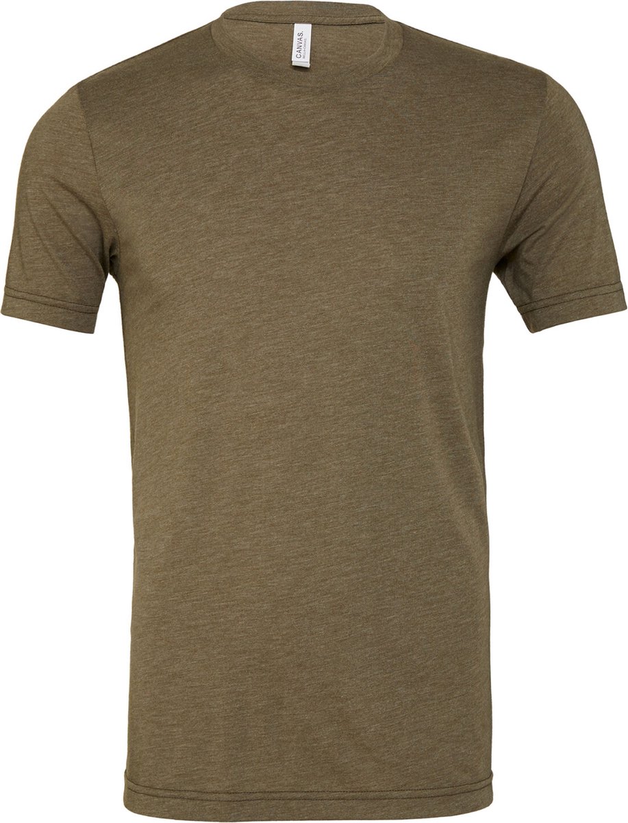 Bella+Canvas Unisex Triblend Crew Neck T-Shirt CV3413 - Olive Triblend (Heather) - M