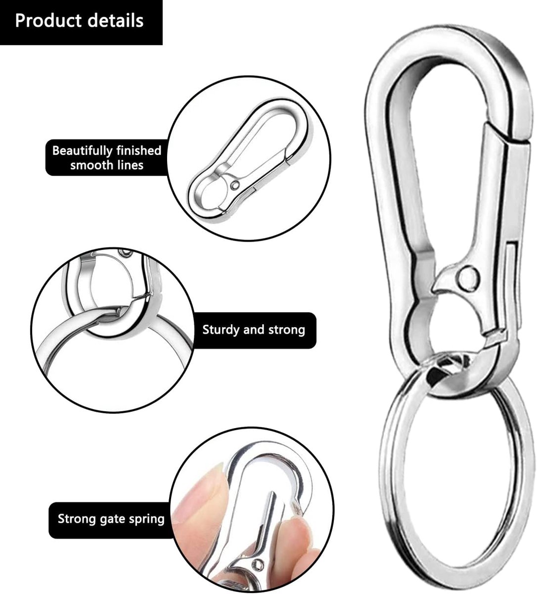 2 stuks karabijnhaken met schroefsluiting, zwart en oranje, sleutelhanger, aluminium schroefkarabijnhaak, D-clip voor hondenriem, harnas, camping, aluminiumlegering, D-type 2 stuks karabijnhaken met schroefsluiting, zwart en oranje, sleutelhanger, aluminium schroefkarabijnhaak, D-clip voor hondenriem, harnas, camping, aluminiumlegering, D-type