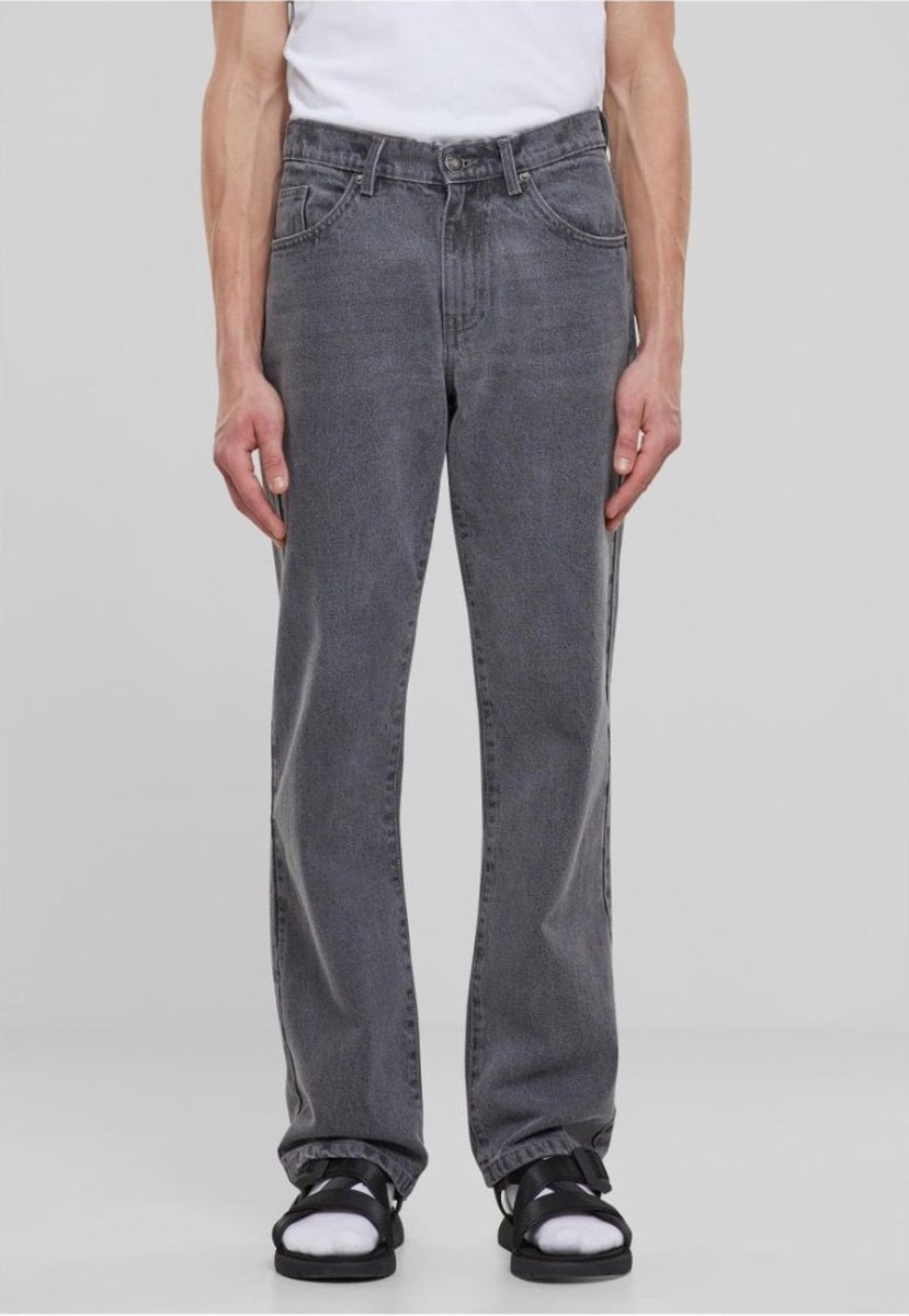 Urban Classics Heavy Ounce Straight Fit Jeans Broek rechte pijpen Taille 36 inch Grijs