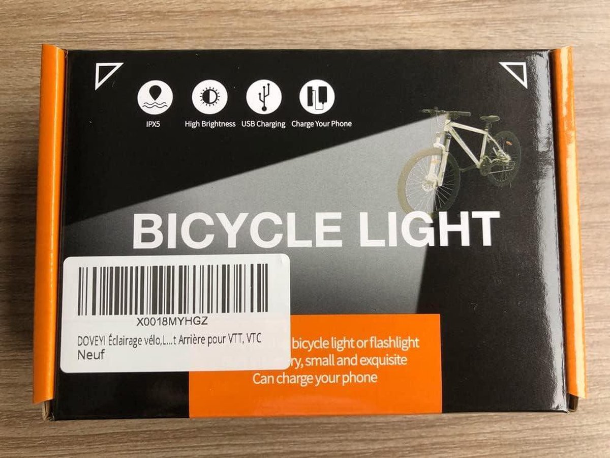 DOVEYI USB Oplaadbare LED-fietsverlichting Voor En Achter Krachtige 6400 Mah Superheldere 2400 Lumen Fietsverlichting Waterdichte Ipx5 Fietsverlichtingsset Voor Weg En Mountainbike