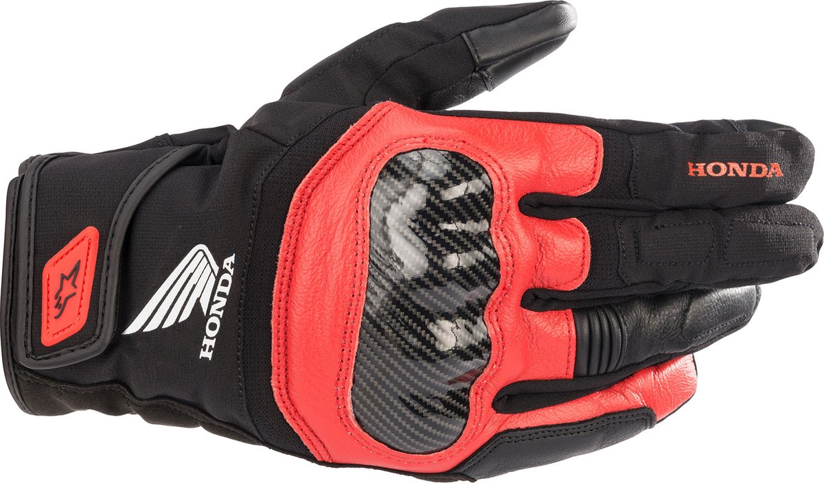 Alpinestars Honda SMX Z Drystar Zwart Helder Rood - Handschoen