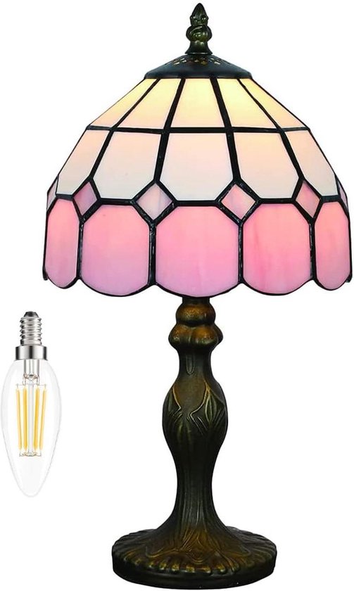 Valentijnsdag roos bloem lamp bladgoud glazen lampenkap LED
