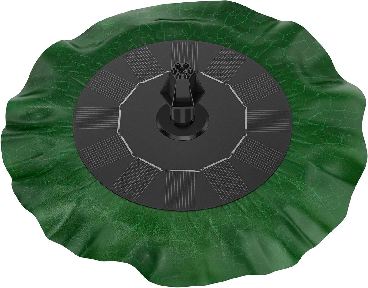 Fontein op zonne-energie 14 W met 7 sproeiers voor vijver vogelbad tuin (lotus)