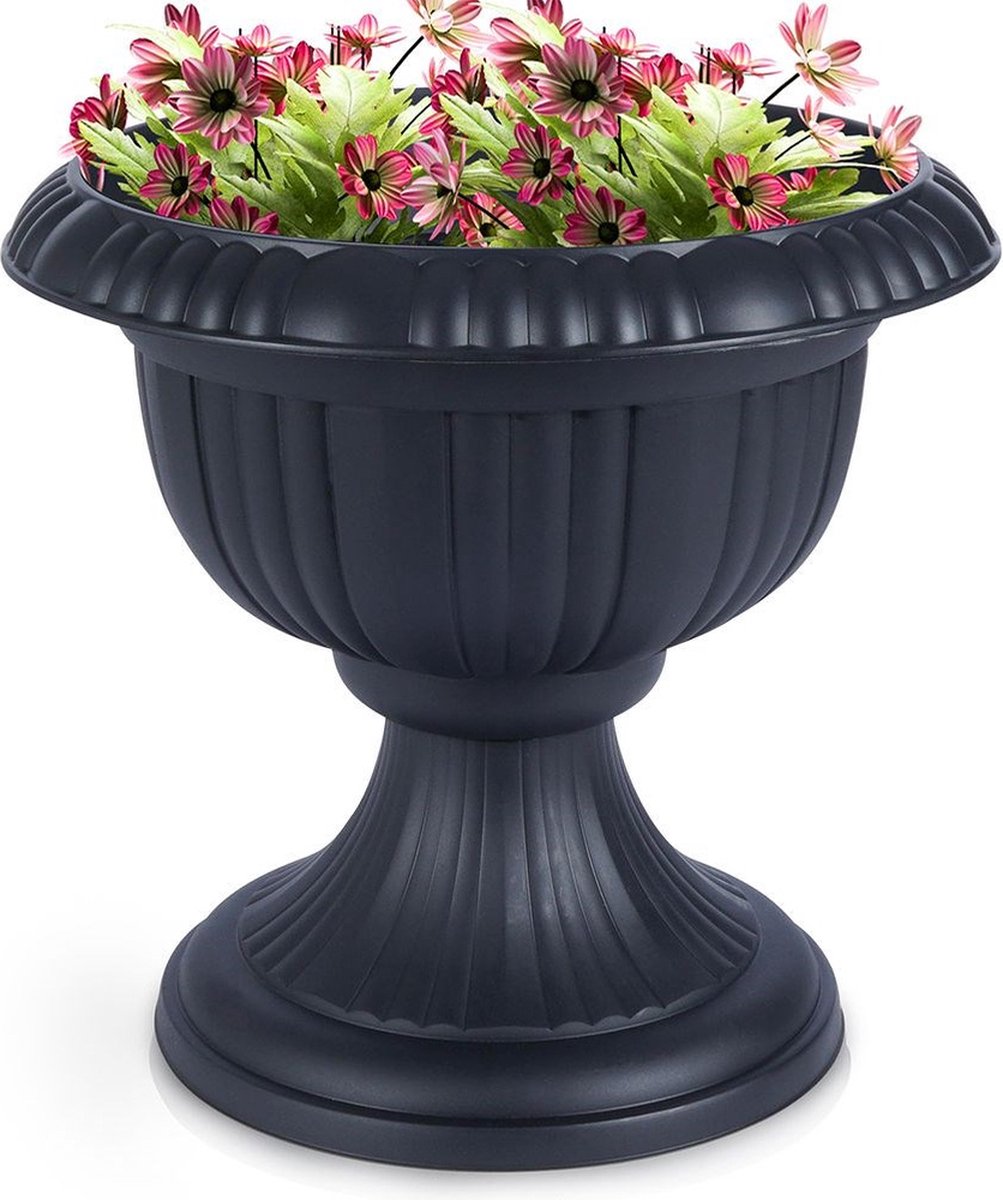 Bloempot voor De Tuin Plastic Grijs Kelk 39x36 cm - Plantenpot - Plantenpot