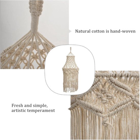 ulapithi Abat-jour En acraé Boho, Corde En Papier Rotin Boho Tissé À ulapithi Abat-jour En acraé Boho, Corde En Papier Rotin Boho Tissé À