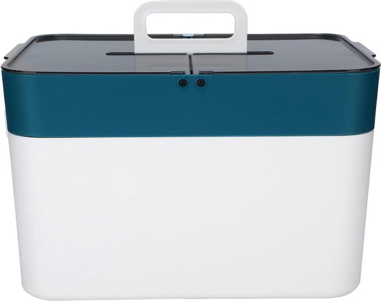 Foto: Opbergdoos plastic naaidoos grote capaciteit handvat medicijnen naaien make up haaraccessoires naaidoos opbergbox