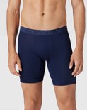 Donkerblauwe Puma boxershort voor heren met grijze Puma-band.