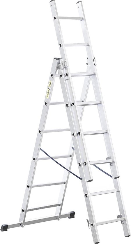 Drabest Basic Home Aluminium Ladder 3 Elements - Stepladder 3x6 Steps