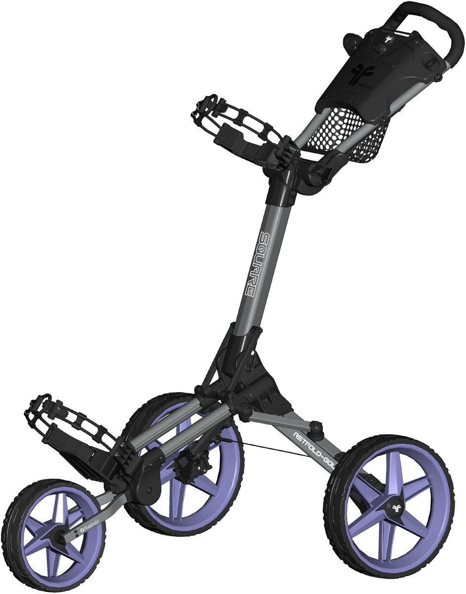 Fastfold Square Golftrolley - Golfkar - Grijs s