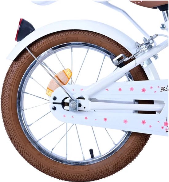 Volare Blossom Kinderfiets - Meisjes - 16 inch - Wit - Twee Handremmen van Volare — afbeelding 4