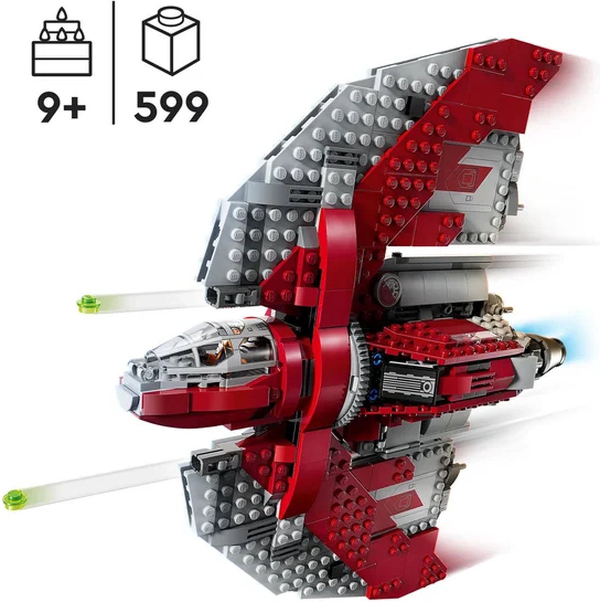 LEGO Star Wars Ahsoka Tano's T-6 Jedi shuttle Bouwbaar Ruimteschip - 75362 — afbeelding 15