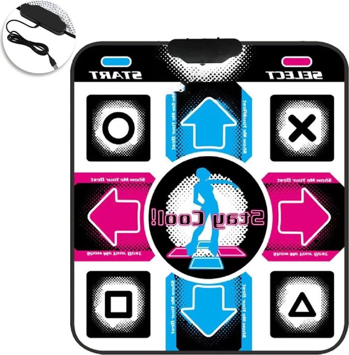 Dansmat antislip Muziekmat USB Slijtvaste speelmat voor kinderen Gymnastiek en fitness dansmat