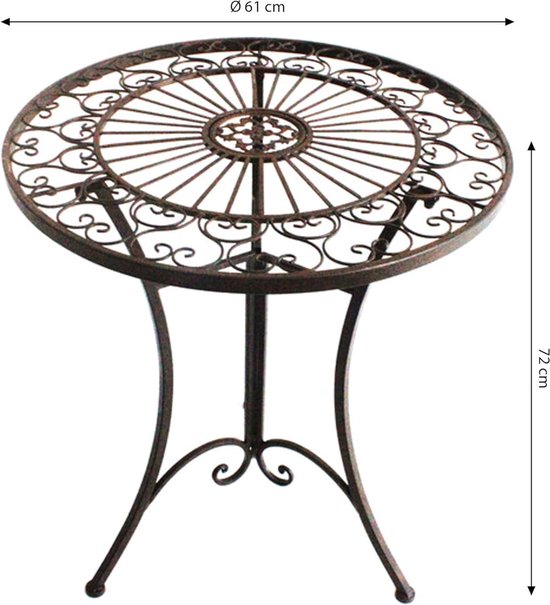 Ronde metalen bijzettafel - Decoratieve meubels