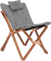 Bol.com Bo-Camp - Urban Outdoor - Relaxstoel - Bloomsbury - S - Oxford polyester - Grijs aanbieding