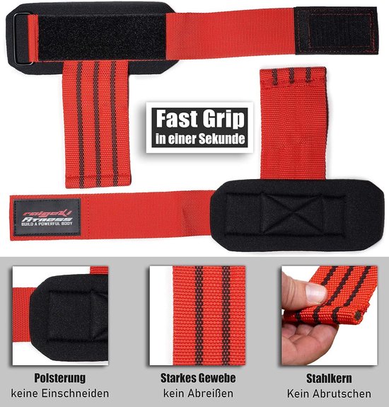 RL Grips® Gym Straps voor Gewichtheffen – Gripriemen met