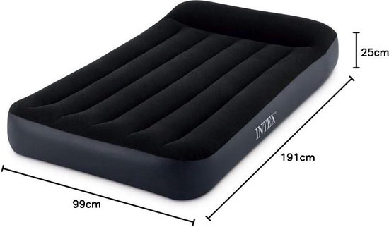 Luchtbed met ingebouwde pomp en comfortabel slaapoppervlak 1-Persoons 99cm x 191cm x 25cm Luchtbed met ingebouwde pomp — afbeelding 2